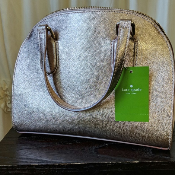 NWT Kate Spade Mini Reiley Rose Gold Purse - Picture 7 of 8